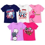 Trampoline Girls Pack of 5 Heart & Love Yourself T-Shirt - Multicolor