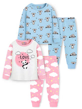 Trampoline Boys & Girls Printed T-Shirt With Pyjama Set Pack of 2