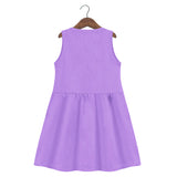 Trampoline Girls Sleeveless Midi Dress | Vibrant Colors & Adorable Prints | Cotton Blend Casual Dress for Kids | Lightweight Summer Wear for Playdates & Outings | Pack of 1