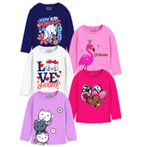 Trampoline Girls Full Sleeves Regular Fit T-Shirt (Pack of 5)