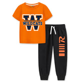 Trampoline Boys Printed T-shirt & Track Pant Set (Pack of 1)