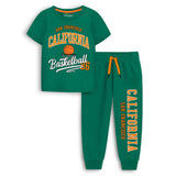 Trampoline Boys California Basketball Clothing Set - Green
