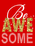 Trampoline Girls Be Awesome Text Sweatshirt - Red