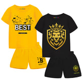 Trampoline Boys Printed Casual Clothing Set (Pack of 2)