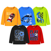 Trampoline Boys Full Sleeves Regular Fit T-Shirt (Pack of 5)