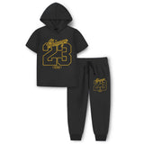 Trampoline Boys Printed T-shirt & Track Pant Set (Pack of 1)