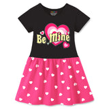 Trampoline Girls Midi Dress Combo | Half Sleeve Cotton Dresses with Fun Prints | Soft & Stylish Everyday Outfits for Kids | Pack of 2