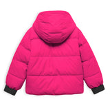 Trampoline Girls Colorblocked Hooded Padded Jacket - Pink & Black