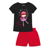 Trampoline Girls Printed Casual Clothing Set (Pack of 1)