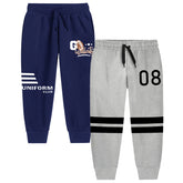Trampoline Boys Printed Casual Track pant (Pack of 2)