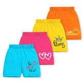 Trampoline Girls Casual Printed Shorts (Pack of 4)