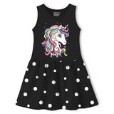 Trampoline Girls Midi Dress Combo | Half Sleeve Cotton Dresses with Fun Prints | Soft & Stylish Everyday Outfits for Kids | Pack of 2