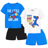 Trampoline Boys Printed Casual Clothing Set (Pack of 2)