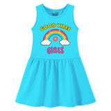 Trampoline Girls Sleeveless Midi Dresses Pack of 2 | Soft Cotton Blend | Colorful & Adorable Prints | Perfect for Playdates, Parties & Everyday Summer Fun