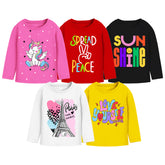 Trampoline Girls Full Sleeves Regular Fit T-Shirt (Pack of 5)