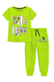 Trampoline Girls Printed T-Shirt and Track pant Set Pack of 1