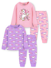 Trampoline Girls Pack of 2 Printed T-Shirt With Pyjama Set