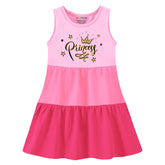 Trampoline Girls Sleeveless Midi Dresses Pack of 1 | Soft Cotton Blend | Colorful & Adorable Prints | Perfect for Playdates, Parties & Everyday Summer Fun