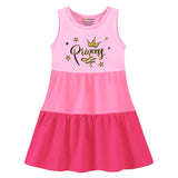 Trampoline Girls Sleeveless Midi Dresses Pack of 2 | Soft Cotton Blend | Colorful & Adorable Prints | Perfect for Playdates, Parties & Everyday Summer Fun