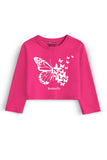 Trampoline Kids Girls Butterfly & Heart Crop Tops Pack of 3 - Multi Colour