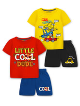 Trampoline Boys Printed T-shirt & Short Set Pack of 2