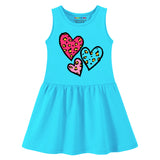 Trampoline Girls Sleeveless Midi Dresses Pack of 2 | Soft Cotton Blend | Colorful & Adorable Prints | Perfect for Playdates, Parties & Everyday Summer Fun