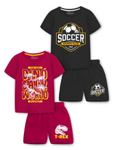 Trampoline Boys & Girls Graphic Printed T-shirt With Shorts (Pack of 2)