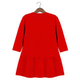 Trampoline Girls 3/4 Sleeve Midi Dress | Stylish Cotton Outfit with Cute Prints | Comfy, Breathable Everyday Wear for Kids | Pack of 1