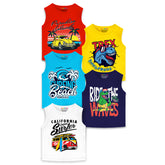 Trampoline Boys & Girls Printed Sleeveless T Shirt pack of 5