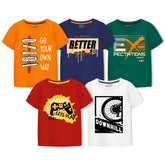 Trampoline Boys Half Sleeves Regular Fit T-Shirt (Pack of 5)