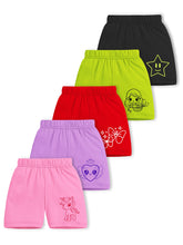 Trampoline Girls Graphic Printed Shorts (Pack of 5)