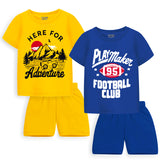 Trampoline Boys Printed Casual Clothing Set (Pack of 2)