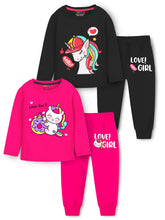 Trampoline Girls Pack of 2 Graphic Printed T-shirt with Pyjama