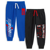 Trampoline Boys Printed Casual Track pant (Pack of 2)