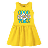 Trampoline Girls Sleeveless Midi Dresses Pack of 2 | Soft Cotton Blend | Colorful & Adorable Prints | Perfect for Playdates, Parties & Everyday Summer Fun