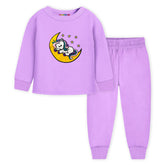 Trampoline Kids Cotton Terry Loop Patch-Work T-shirt and Pyjama Set