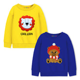 Trampoline Boys Full Sleeve Printed Sweatshirt (Pack of 2)