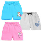 Trampoline Boys & Girls Casual Printed Shorts (Pack of 3)