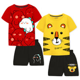 Trampoline Boys Printed Casual Clothing Set (Pack of 2)