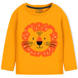Trampoline Kids Boys Lion & Bear T-Shirt & Pajama Set Pack of 2 - Red & Yellow