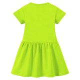 Trampoline Girls Midi Dress Combo | Half Sleeve Cotton Blend Dresses with Fun Prints | Soft & Stylish Everyday Outfits for Kids | Pack of 2