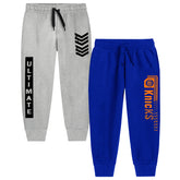 Trampoline Boys Printed Casual Track pant (Pack of 2)