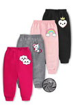 Girls Unicorn & Rainbow Print Fleece Pajamas – Pack of 4 | Trampoline Kids