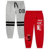Trampoline Boys Printed Casual Track pant (Pack of 2)