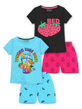 Trampoline Girls Printed T-shirt & Short Set Pack of 2