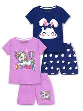 Trampoline Girls Printed T-shirt & Short Set Pack of 2