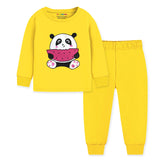 Trampoline Kids Cotton Terry Loop Patch-Work Printed T-shirt and Pyjama Set