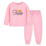 Girls Princess Patch Embroidered Sweatshirt & Pajama Set | Trampoline Kids