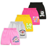 Trampoline Girls Casual Printed Shorts (Pack of 5)