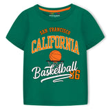 Trampoline Boys California Basketball Clothing Set - Green